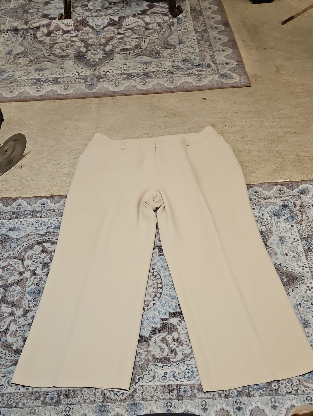 Jones New York Light Cream Wide-Leg Pants